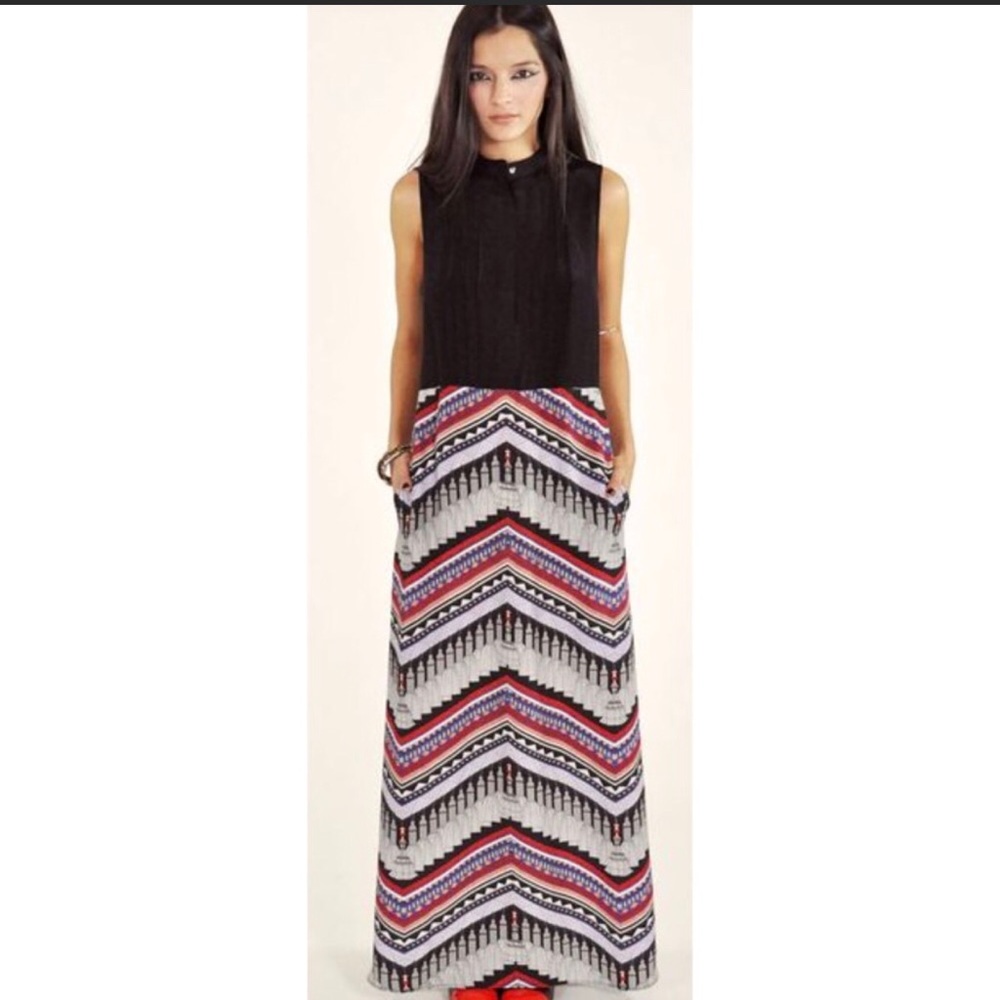 MARA HOFFMAN 100% Silk Maxi Dress EUC size Medium